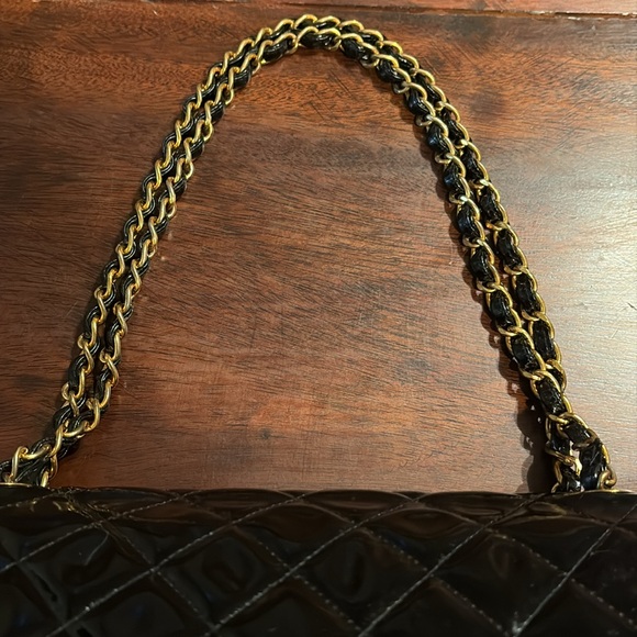 CHANEL Timeless Classique Double Flap Patent Leather Handbag - Picture 7 of 12